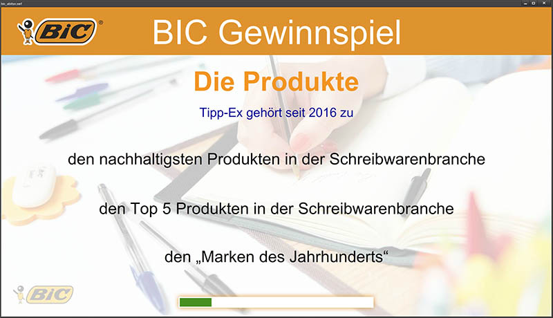 BiC - interaktives Gewinnspiel