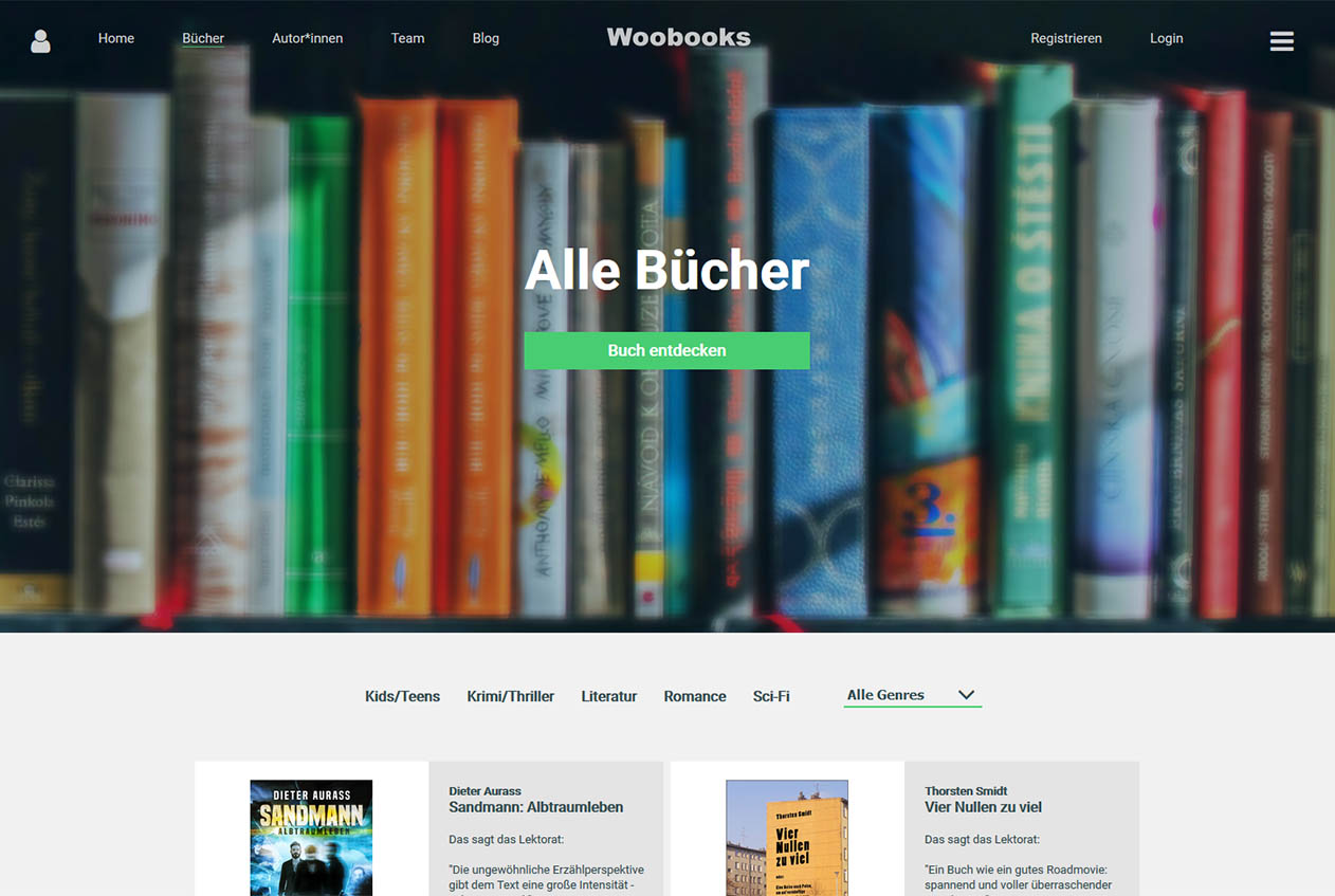 Internet-Portal für Autor*innen woobooks